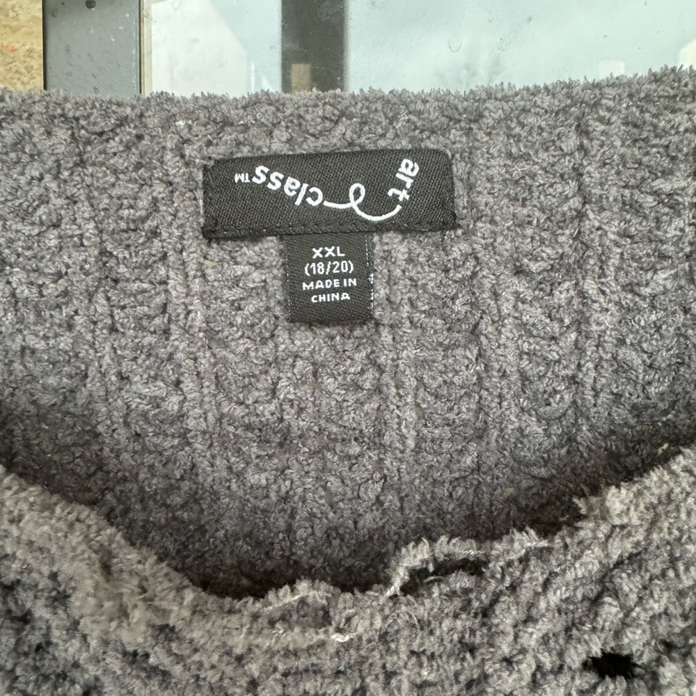 Gray crop sweater